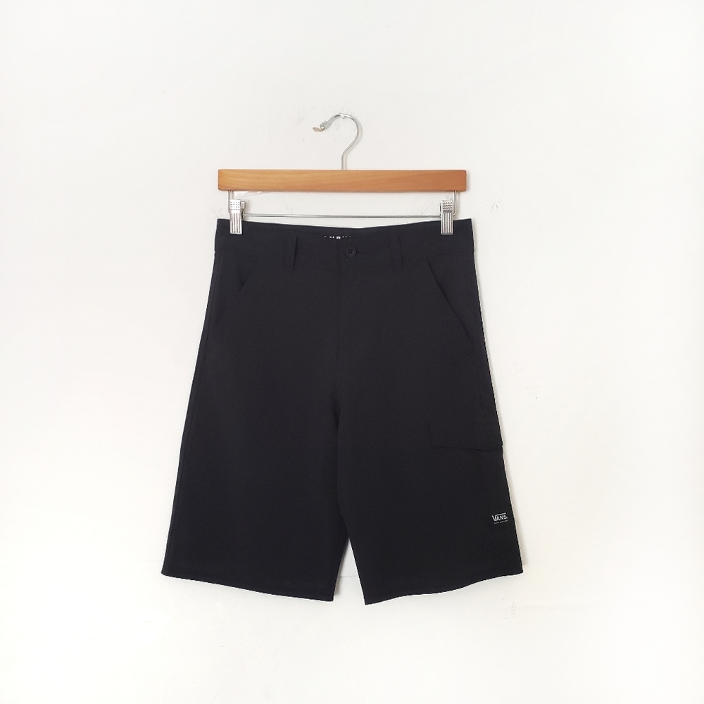 Vans Boys Black Vanphibian Modern Cargo Shorts